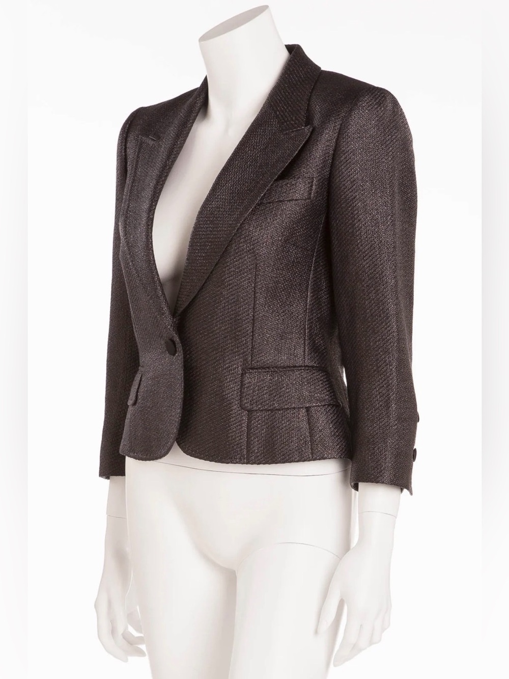 DOLCE & GABBANA - BLACK 3/4 SLEEVE BLAZER - IT 38